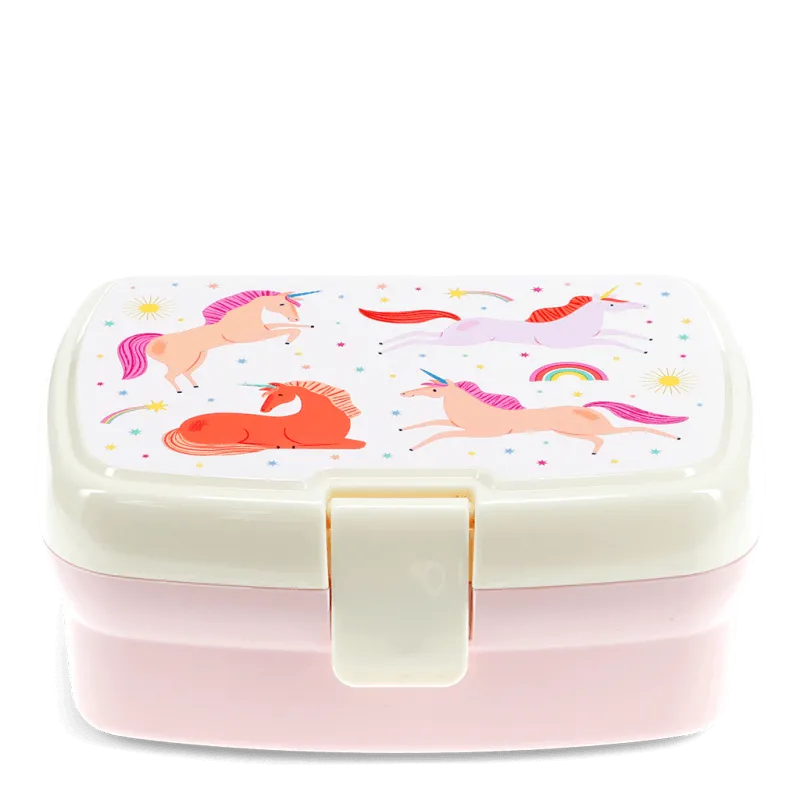 Lunch Box with Tray - Unicorn