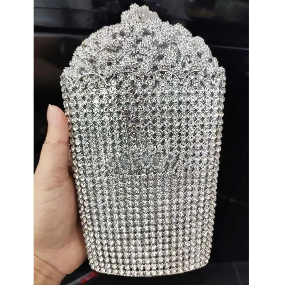 Luxury Designer popcorn Evening Bags Luxury Crystal Party Purse Wedding Bags Colorful Clutch Bags SC997