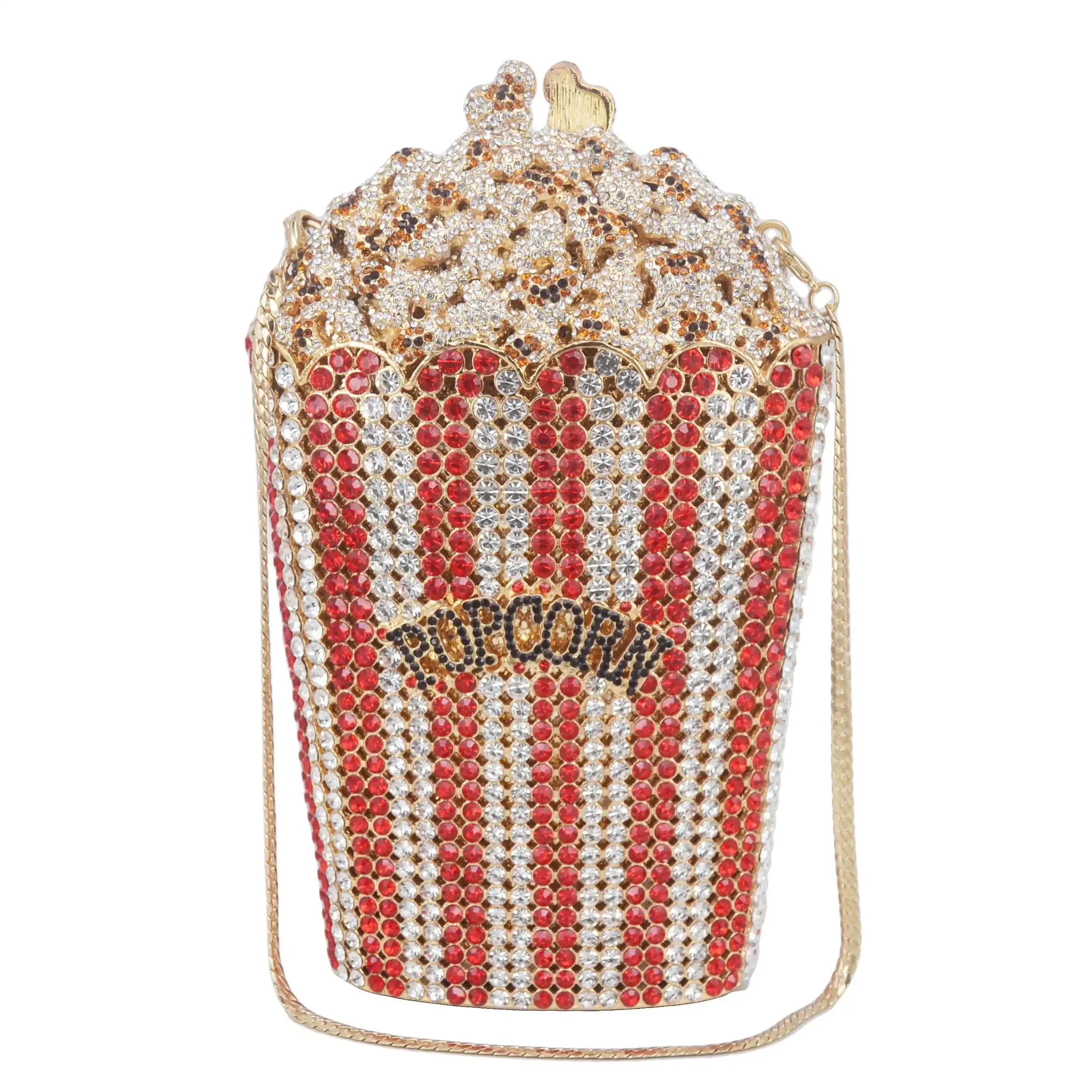 Luxury Designer popcorn Evening Bags Luxury Crystal Party Purse Wedding Bags Colorful Clutch Bags SC997