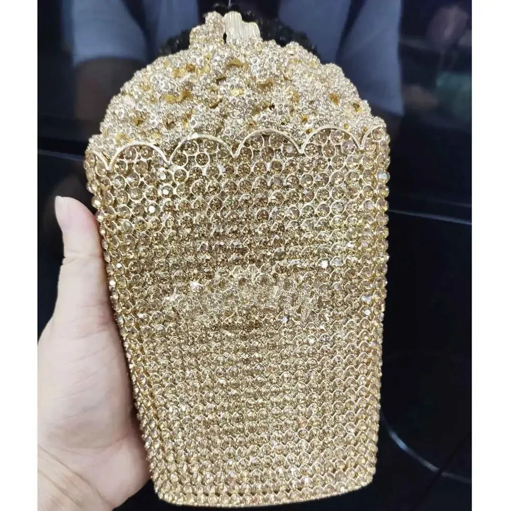 Luxury Designer popcorn Evening Bags Luxury Crystal Party Purse Wedding Bags Colorful Clutch Bags SC997