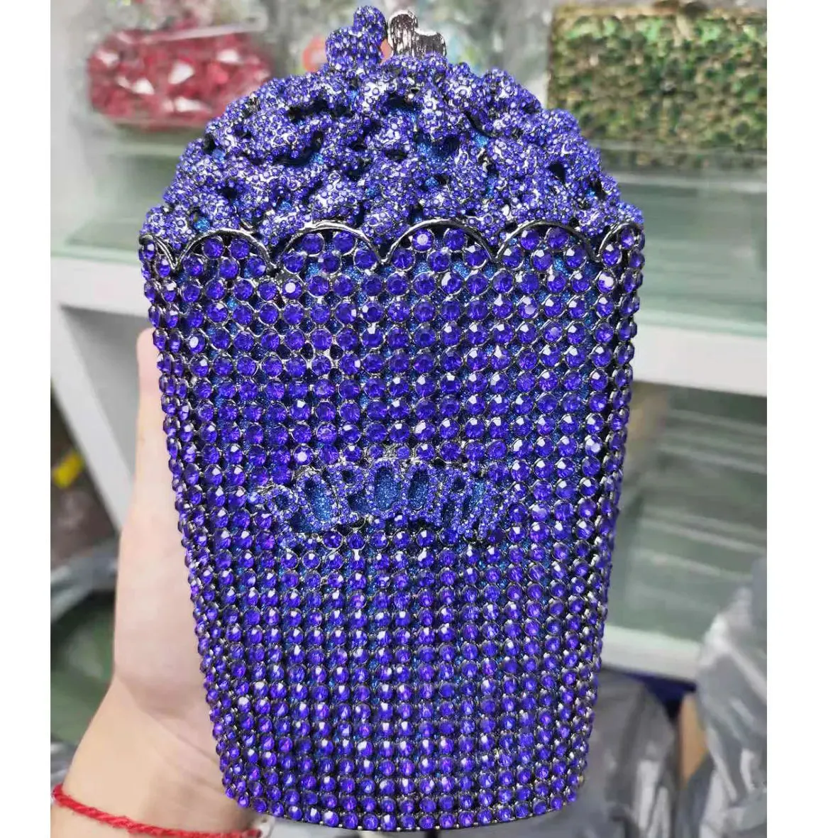 Luxury Designer popcorn Evening Bags Luxury Crystal Party Purse Wedding Bags Colorful Clutch Bags SC997