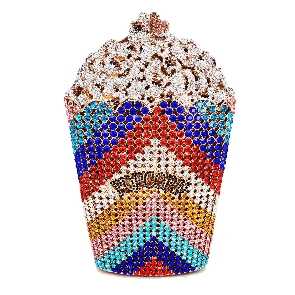 Luxury Designer popcorn Evening Bags Luxury Crystal Party Purse Wedding Bags Colorful Clutch Bags SC997