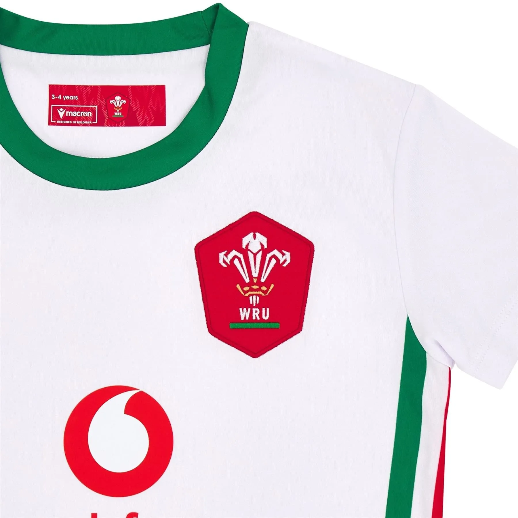 Macron Wales Rugby Kids Alternate Replica Mini Kit | White | 2024/25