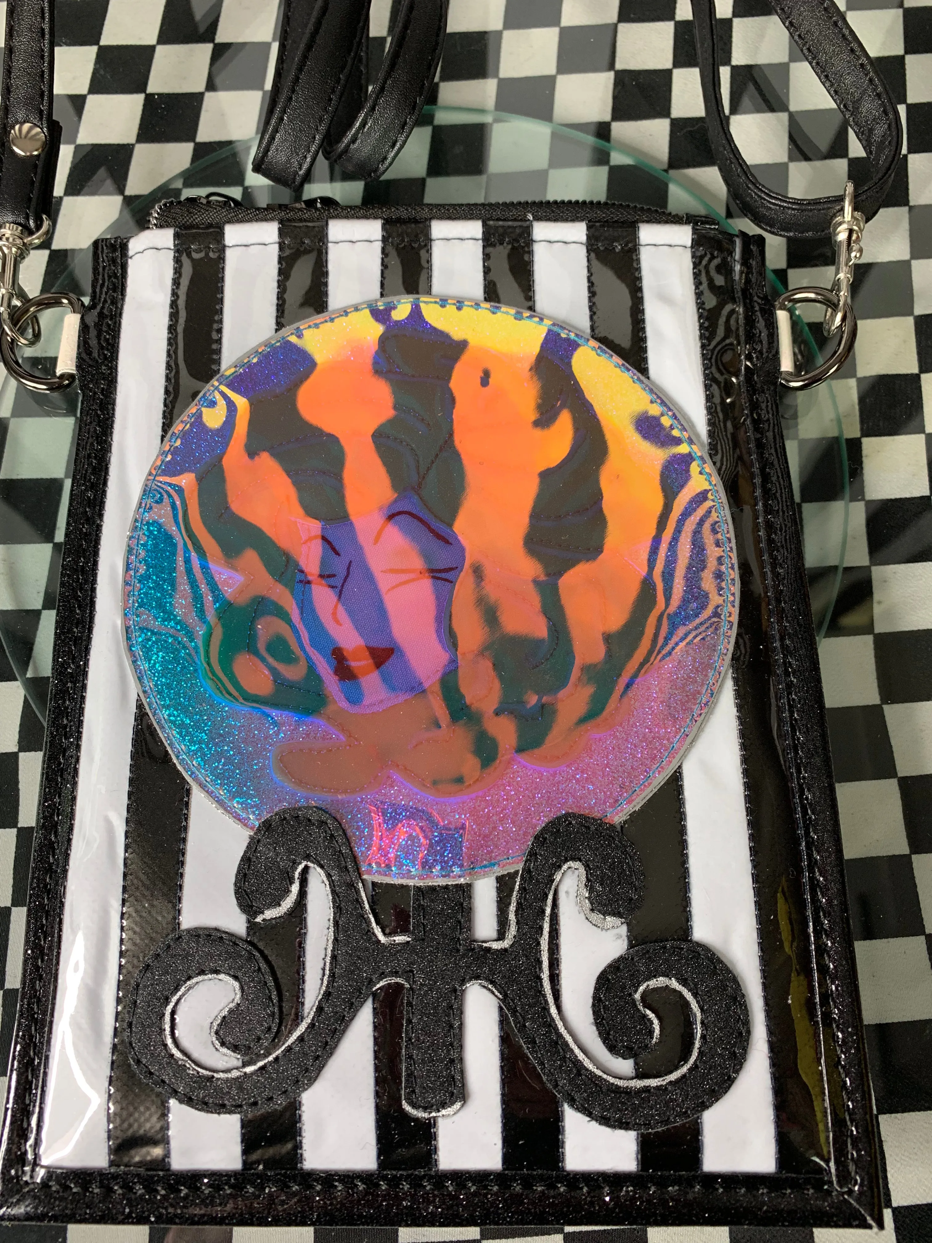 Madam Leota fan art phone cross body bag