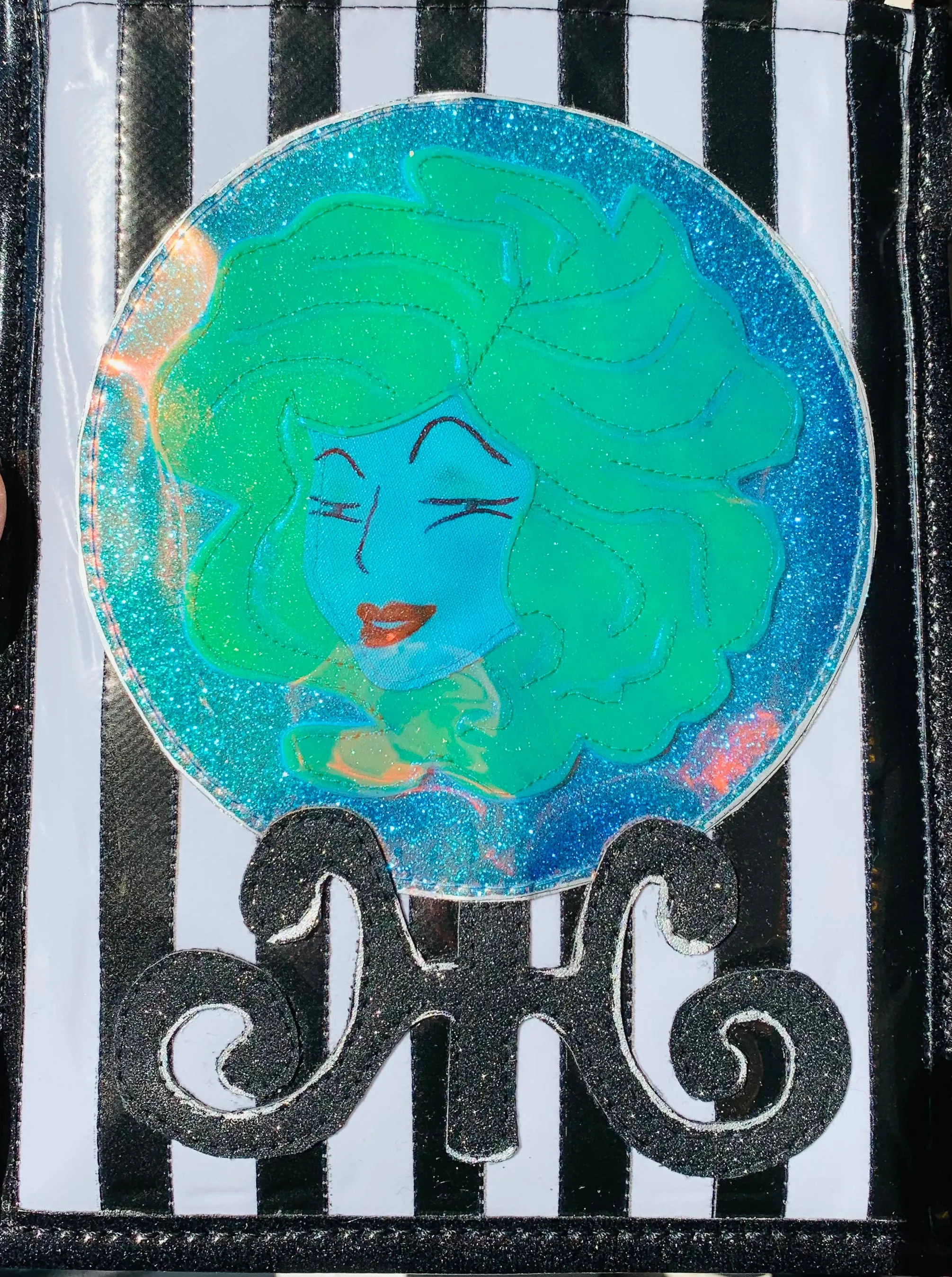 Madam Leota fan art phone cross body bag
