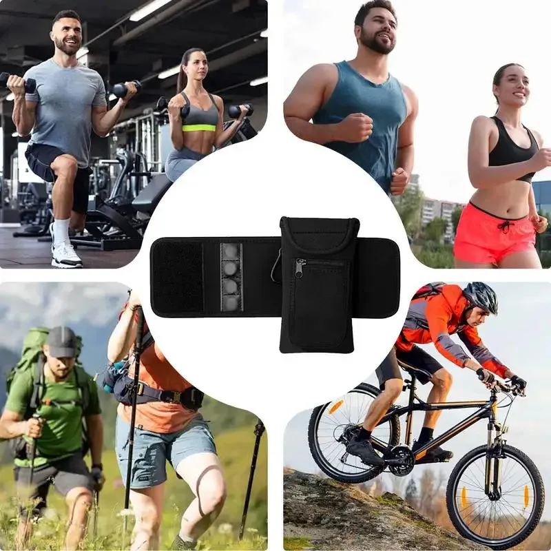 Magnetic Water Bottle Bag Portable Gym Bottle Pouch with Phone Holder Connect fitness equipment Essential fitness accessories