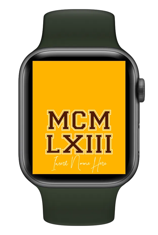 MCMLXIII Custom Smartwatch Wallpaper (Choose Color)
