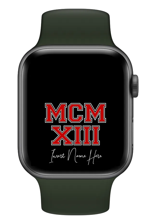 MCMXIII Custom Smartwatch Wallpaper (Choose Color)