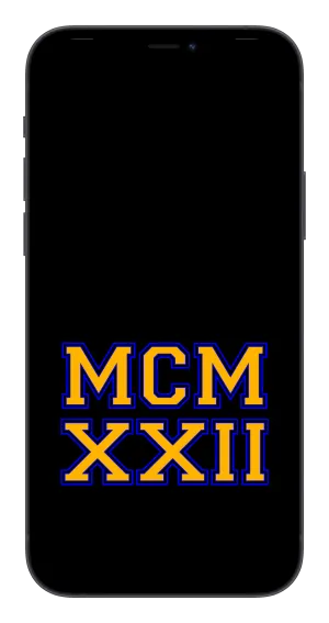 MCMXXII Phone Wallpaper (Choose Color)
