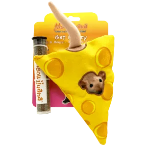 Meowijuana Get Cheezy Refillable Cheese & Mouse Cat Toy
