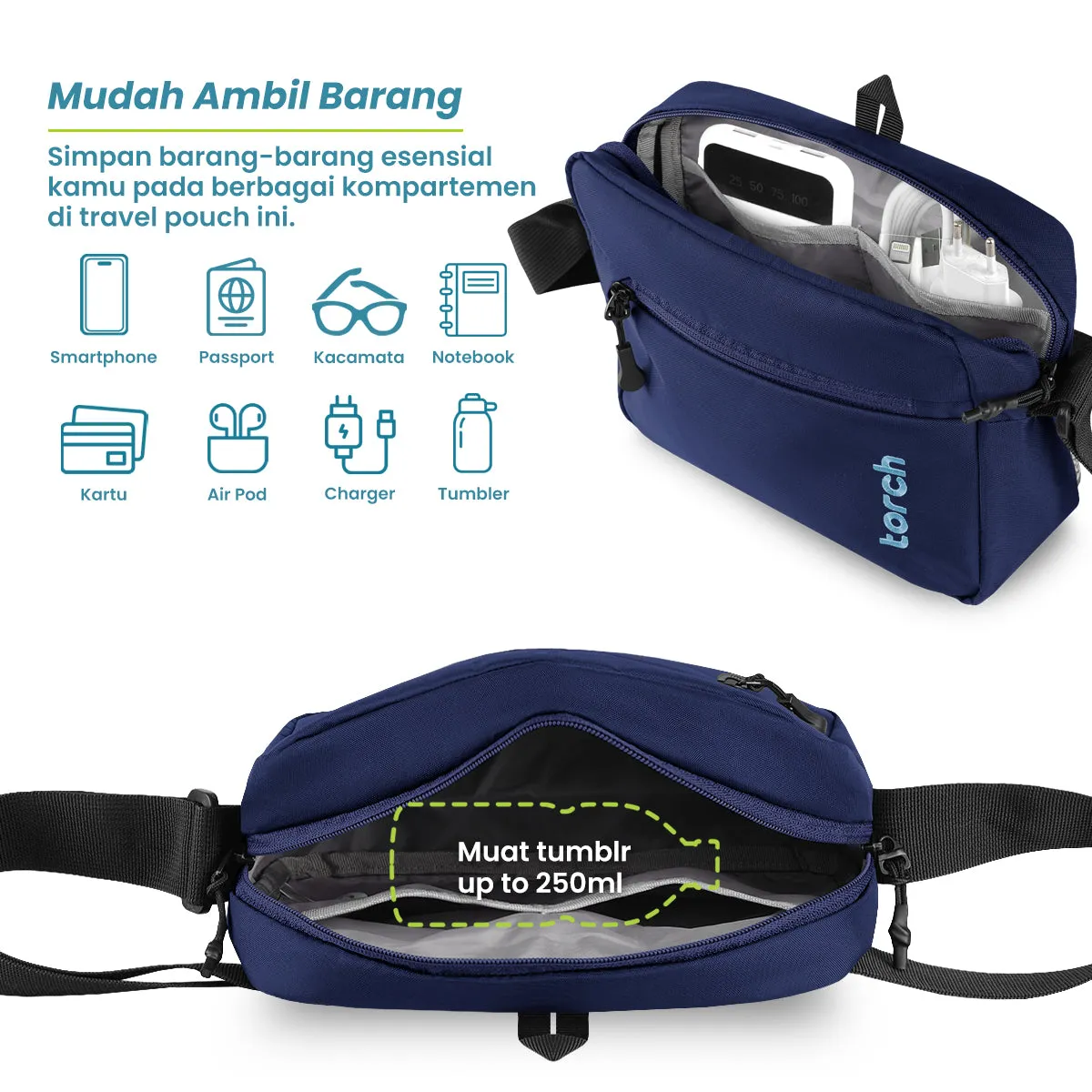 Mino Tas Selempang Daily Torch 3L