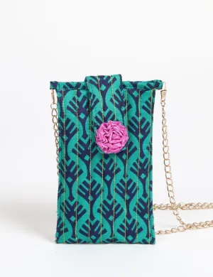 MOBILE PHONE POUCH WITH FLORETTE
