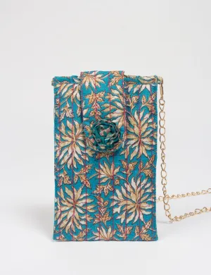 MOBILE PHONE POUCH WITH FLORETTE