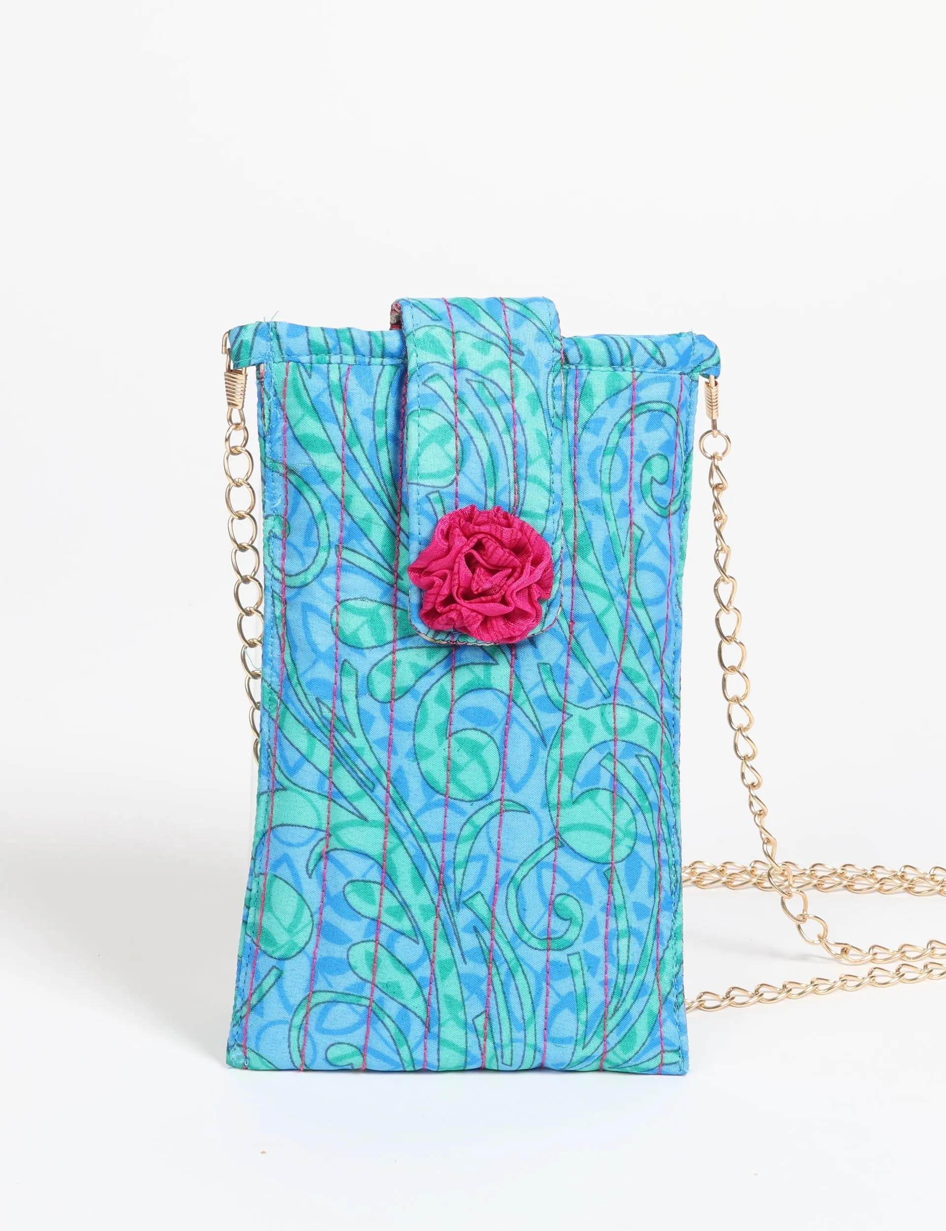 MOBILE PHONE POUCH WITH FLORETTE