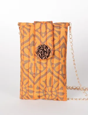 MOBILE PHONE POUCH WITH FLORETTE