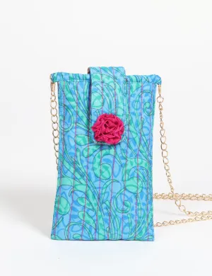 MOBILE PHONE POUCH WITH FLORETTE