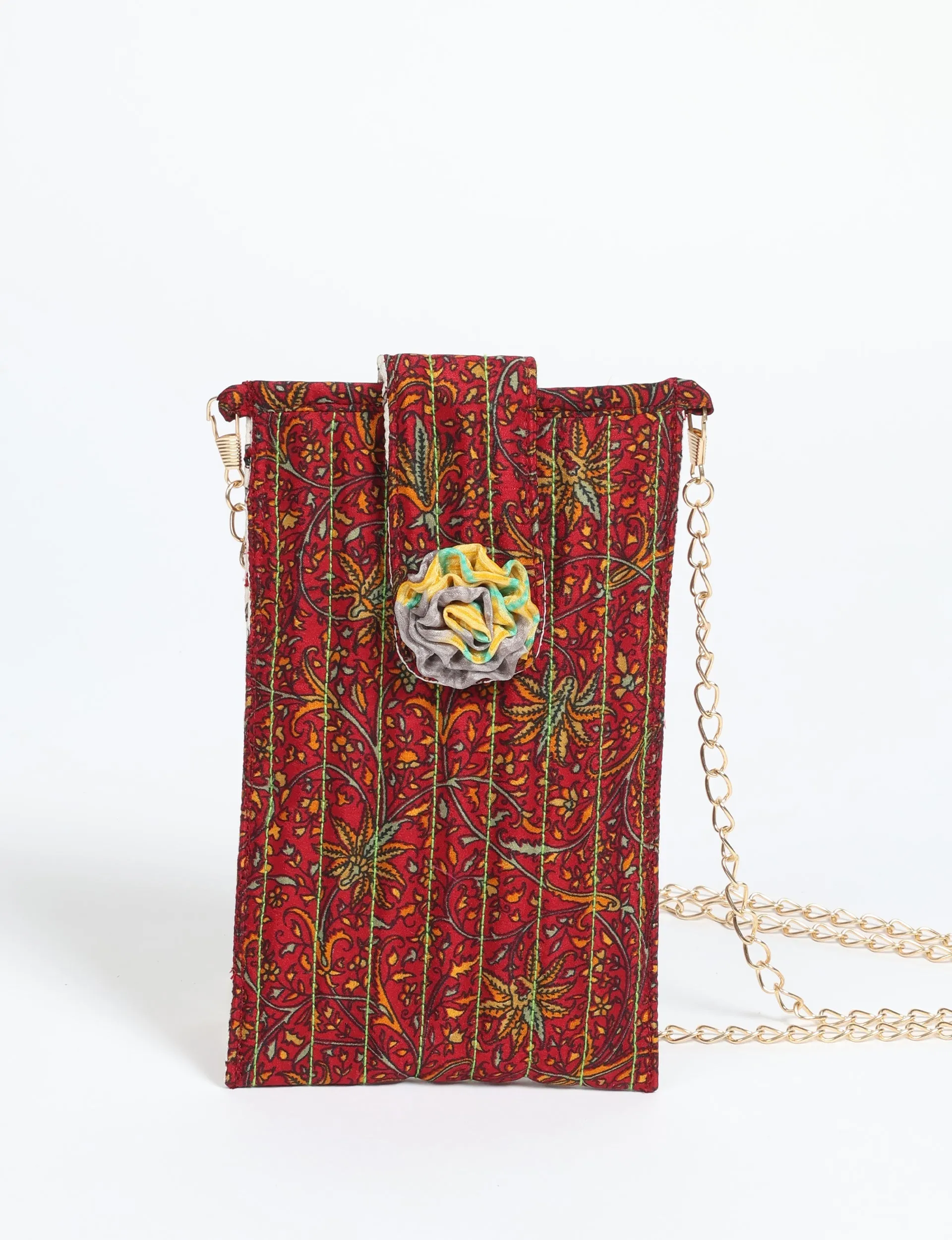 MOBILE PHONE POUCH WITH FLORETTE