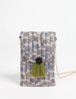 MOBILE PHONE POUCH WITH TASSEL