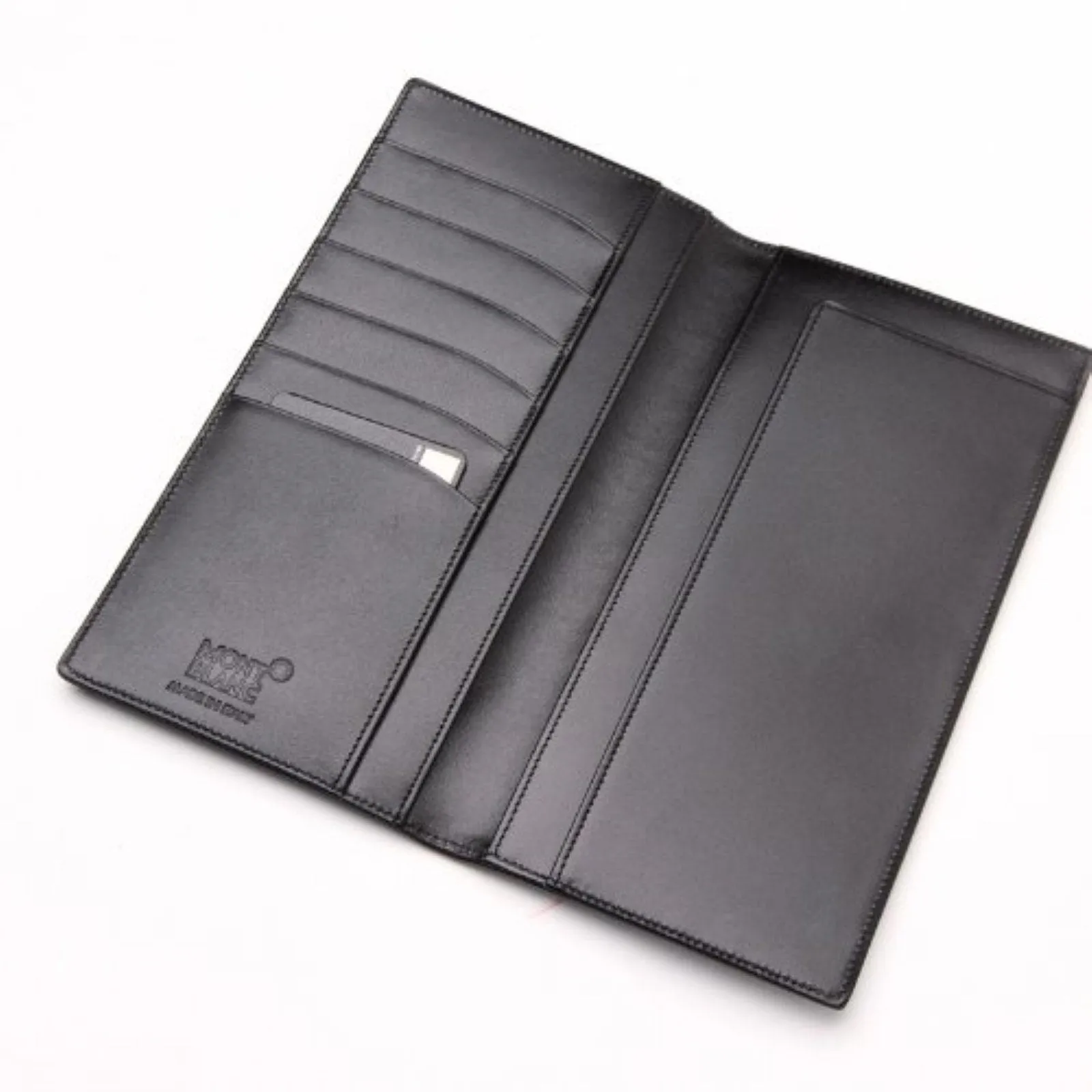 Montblanc vertical portfolio 6 mesherstück black compartments 35790
