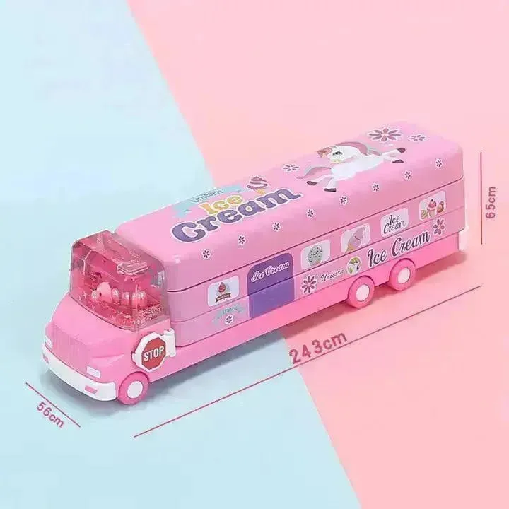 Moving Bus Pencil Box For Kids