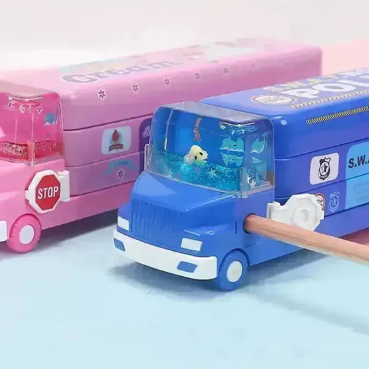 Moving Bus Pencil Box For Kids