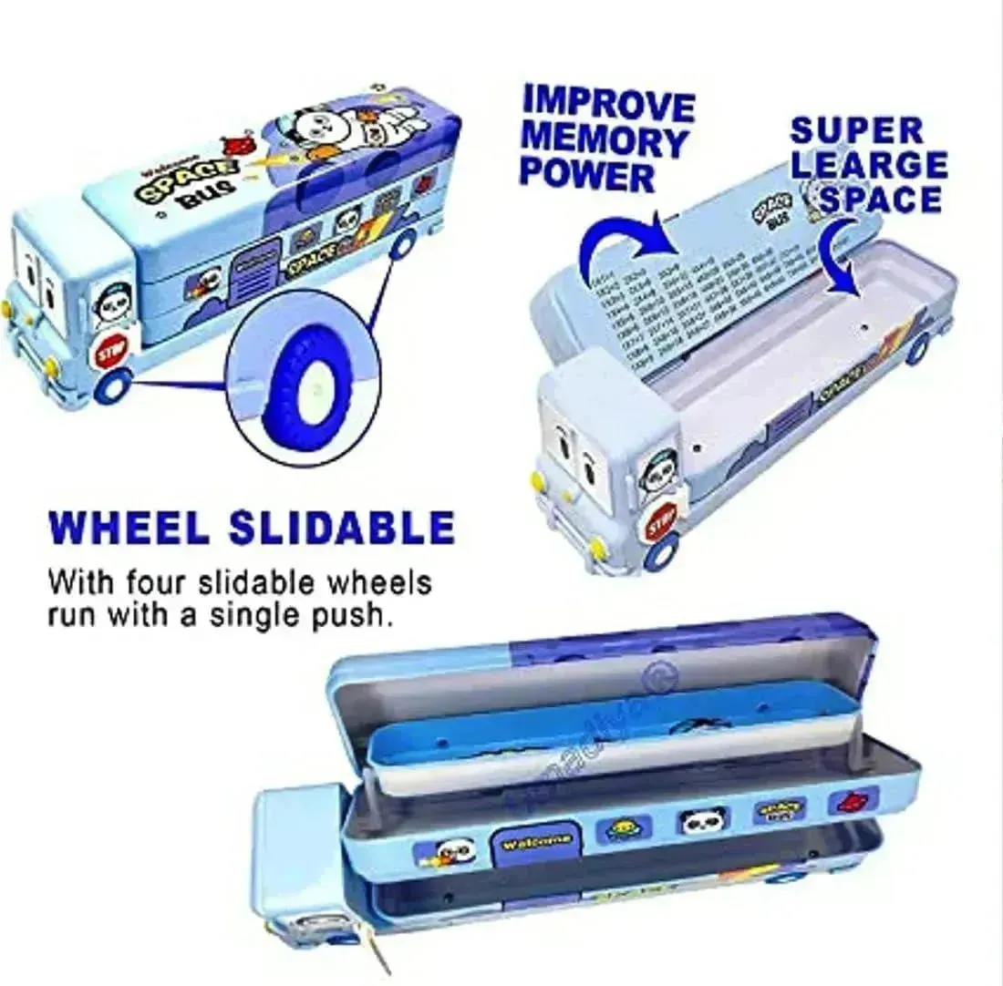 Moving Bus Pencil Box For Kids