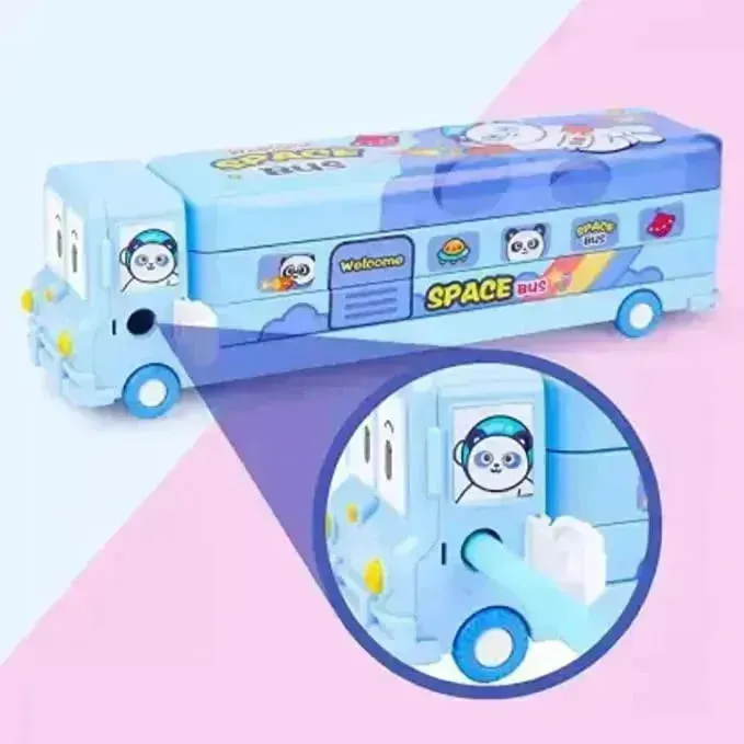 Moving Bus Pencil Box For Kids