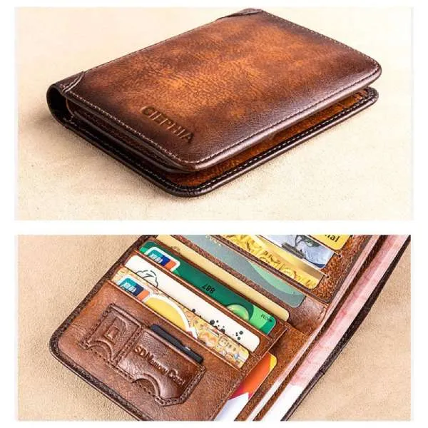 Multi-functional RFID Blocking Waterproof Durable Genuine Leather Wallet - Last Day 49% OFF