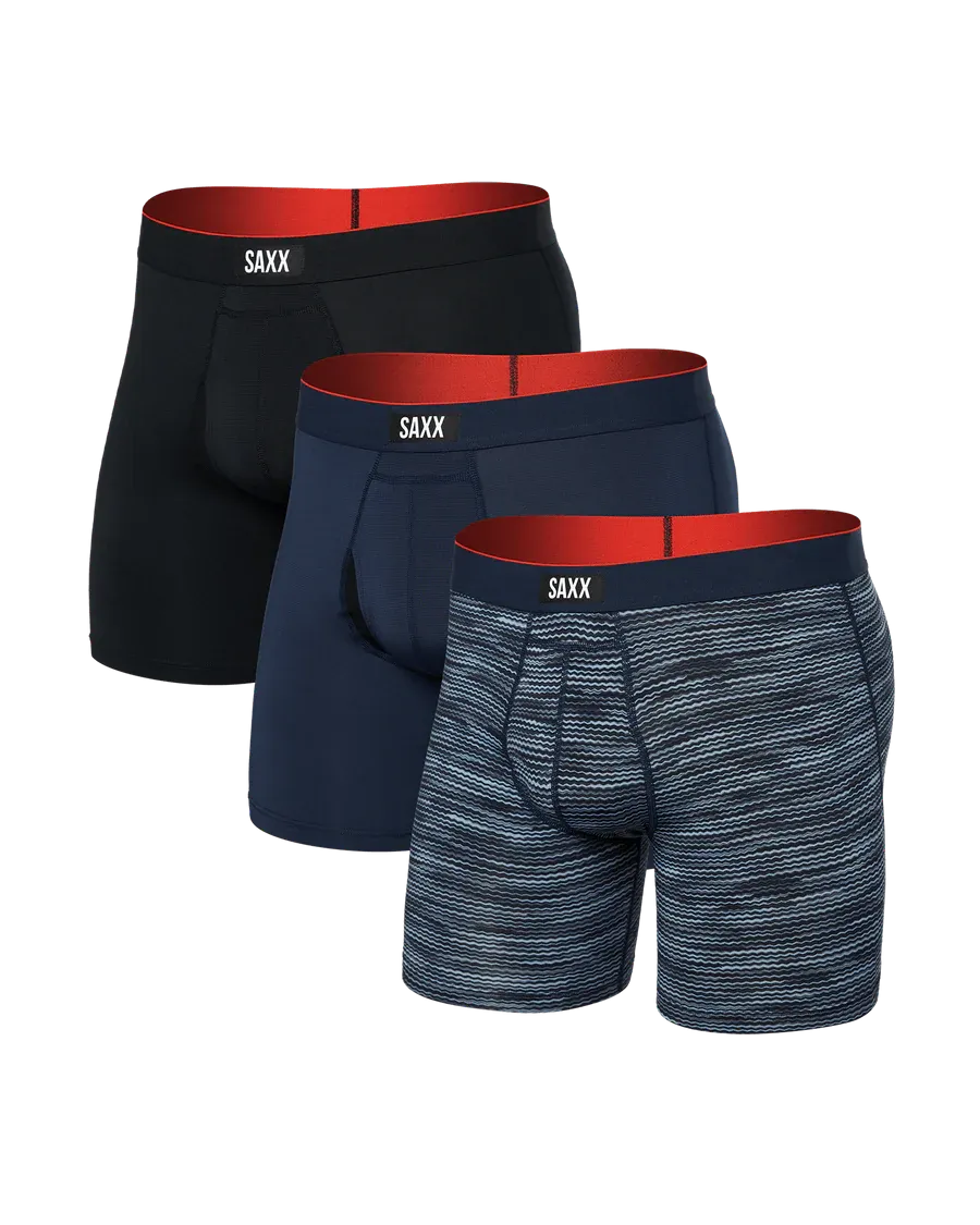 Multi-Sport (3 Pack) Mesh Boxer Brief - Wavelength/Navy/Black
