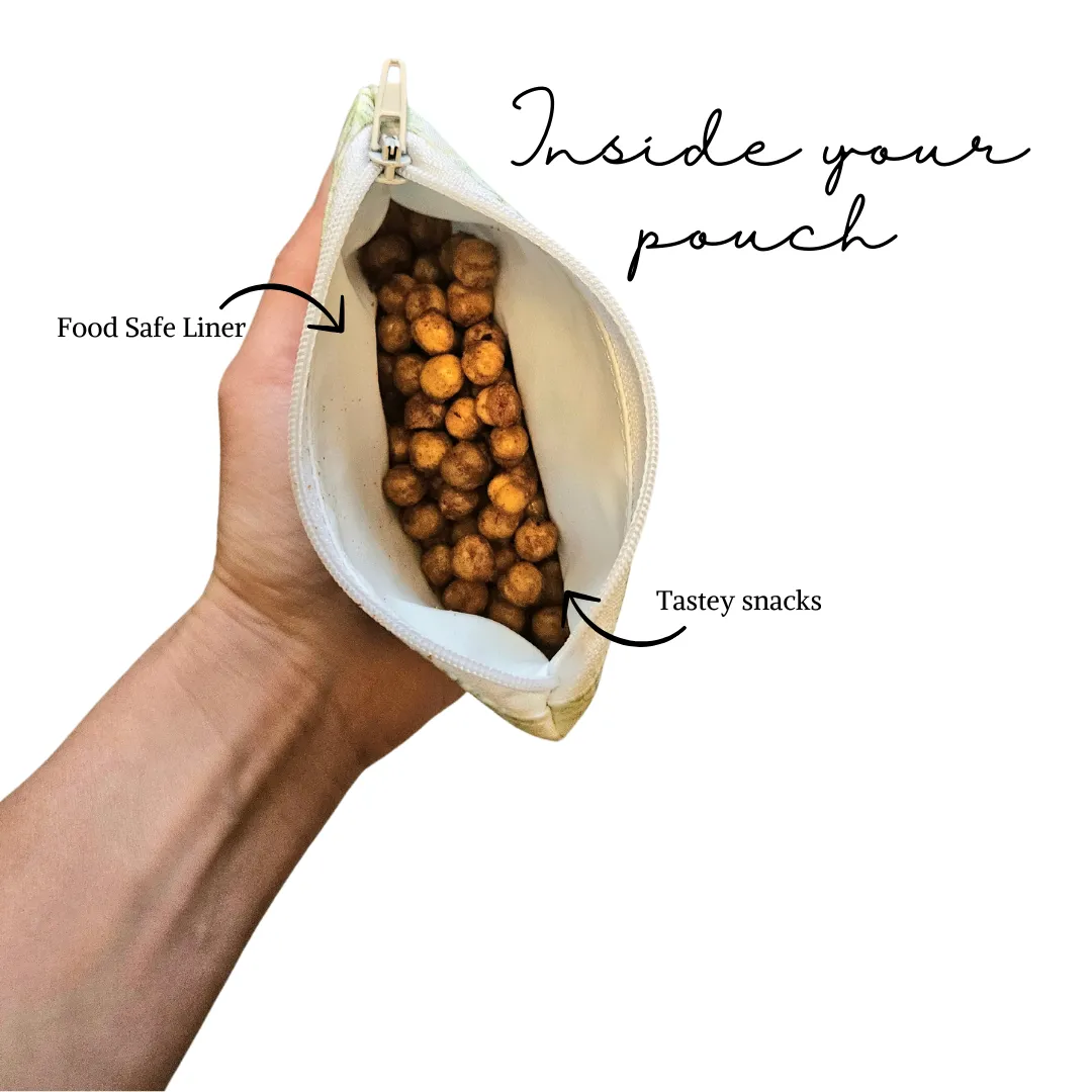 Mushrooms in Blue Reusable Food Safe Pouch