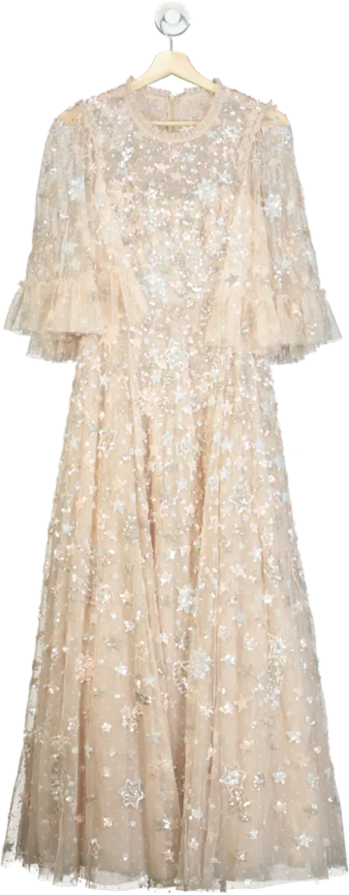 Needle & Thread Nude Constellation Gloss Ankle Gown UK 6
