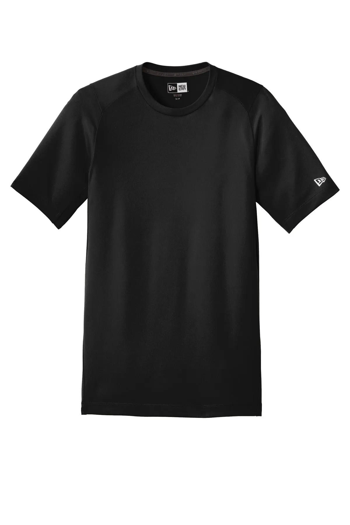 New Era  Series Performance Crew Tee. NEA200 Black Solid