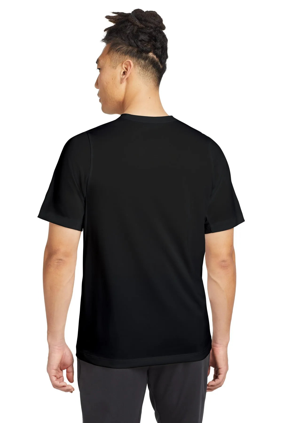 New Era  Series Performance Crew Tee. NEA200 Black Solid