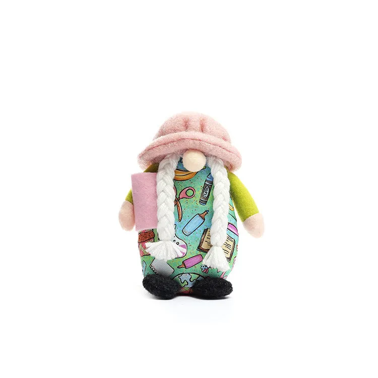 New school dwarf Rudolph faceless doll round hat dwarf doll college kindergarten decorations