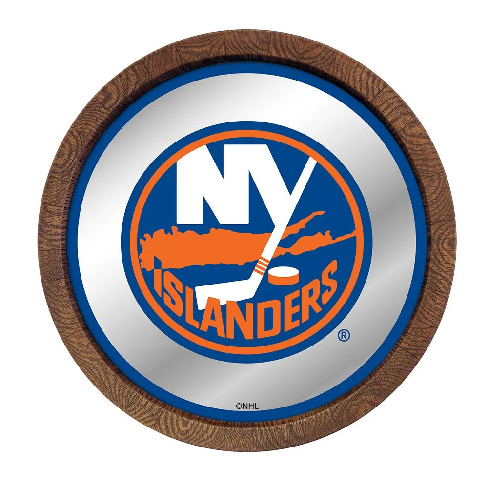 New York Islanders: Mirrored Barrel Top Wall Sign