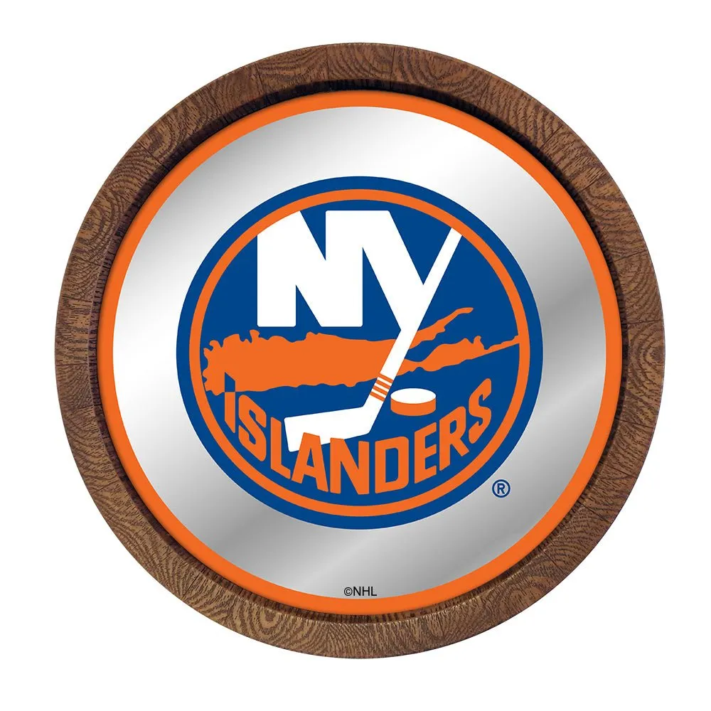 New York Islanders: Mirrored Barrel Top Wall Sign