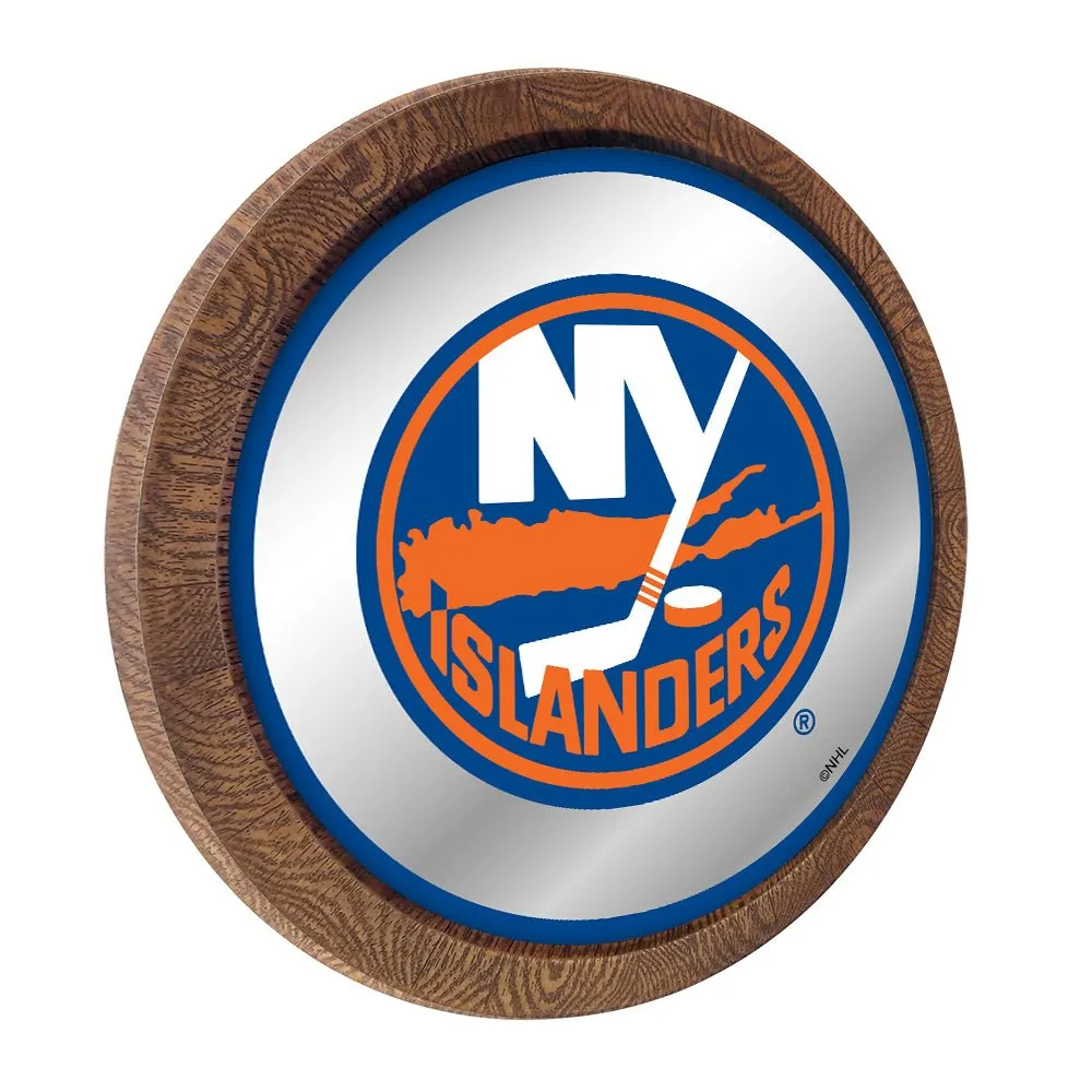 New York Islanders: Mirrored Barrel Top Wall Sign