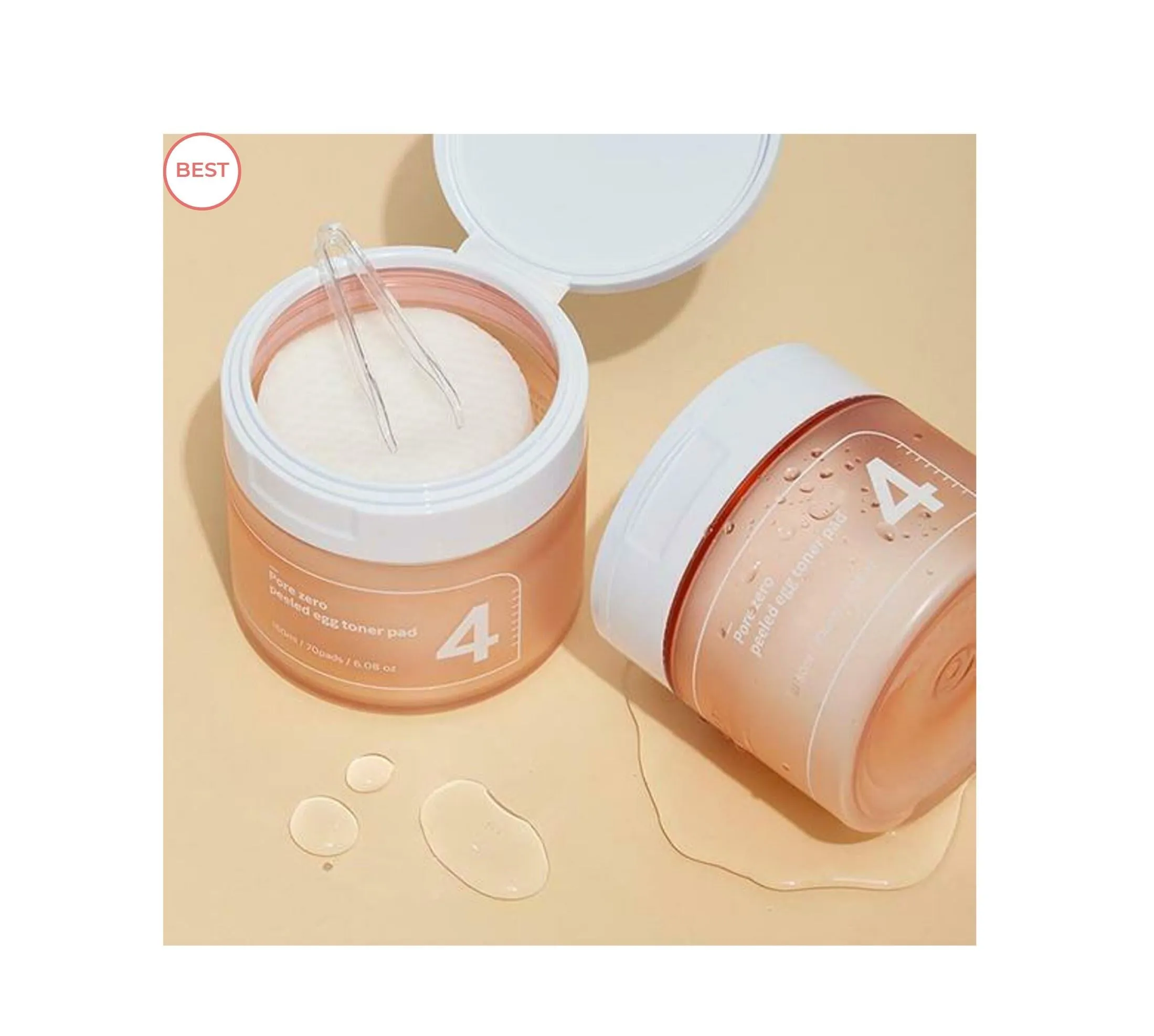 No. 4 Pore Zero Peeled Egg Toner Pad (190ml *70ea )