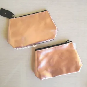 Nordstrom Metallic Pink Makeup Pouch 9" x 5.5"