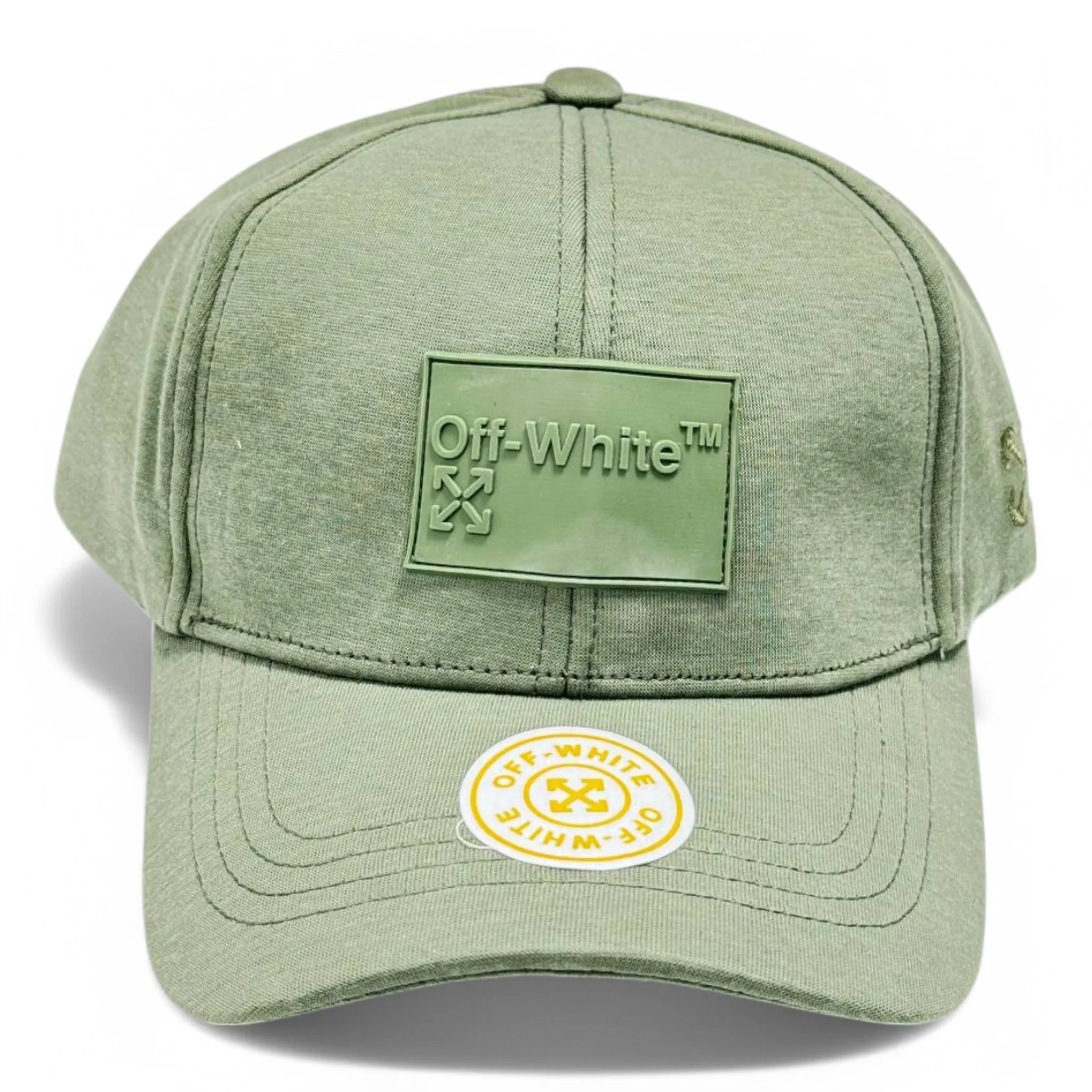 Off-White™ Tonal Logo Cap – Minimalist Grey with Patch Detail