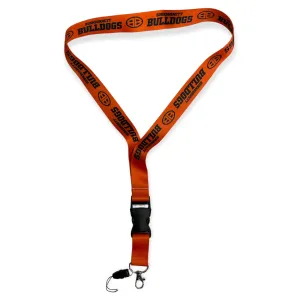 Orange Burkburnett Bulldogs Lanyard