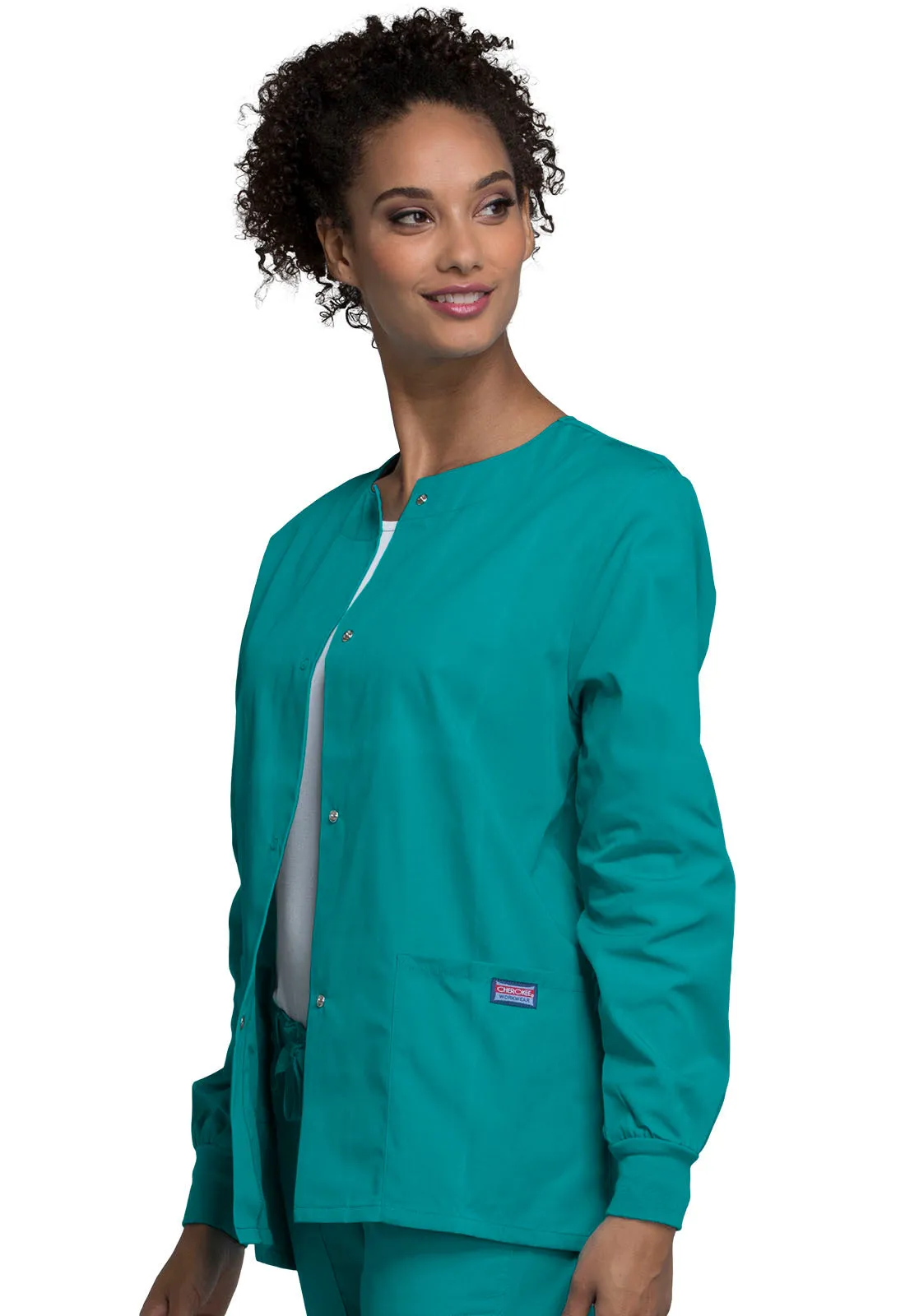 Originals 4350 Snap Front Warm-Up Jacket Teal Blue