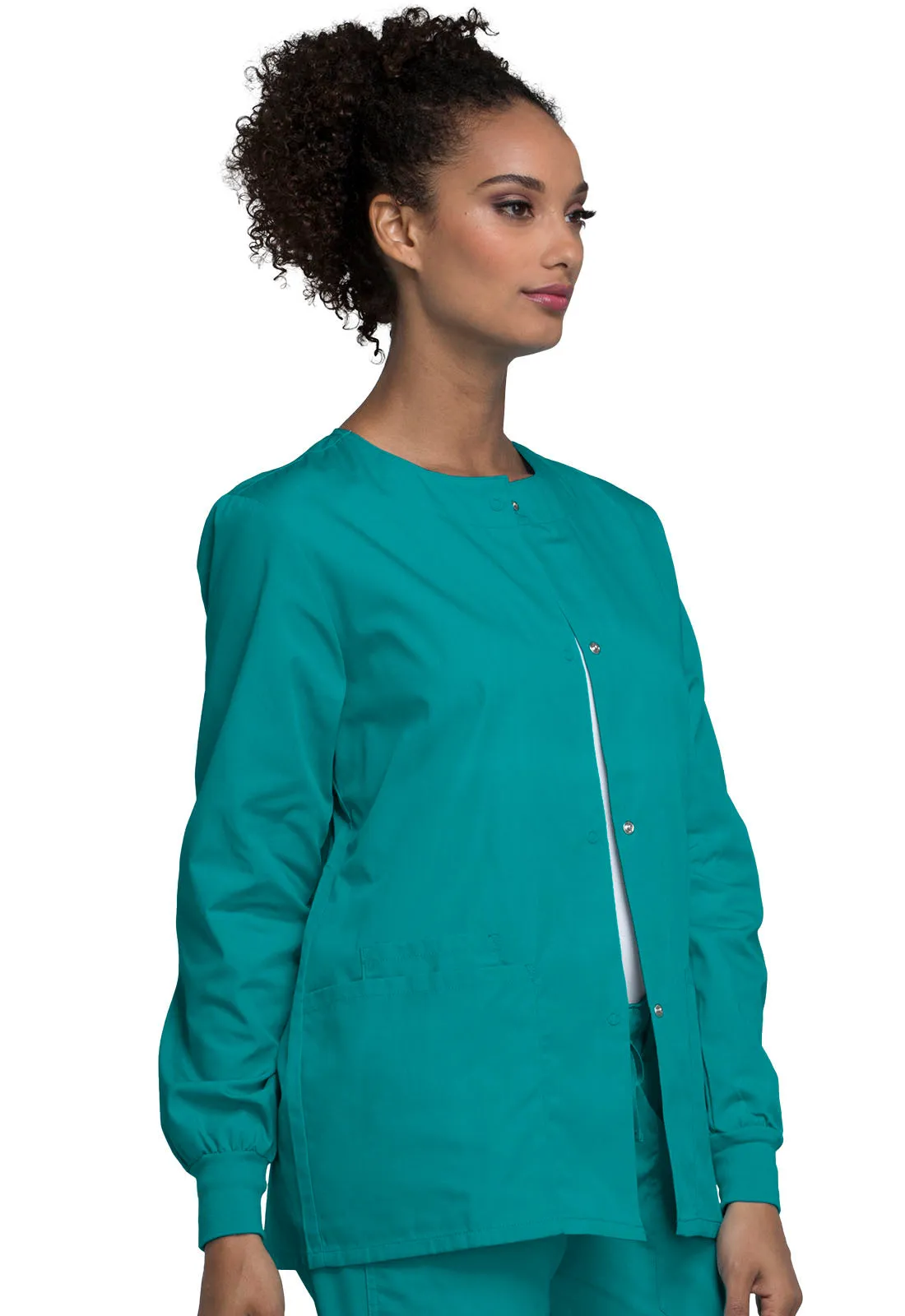 Originals 4350 Snap Front Warm-Up Jacket Teal Blue