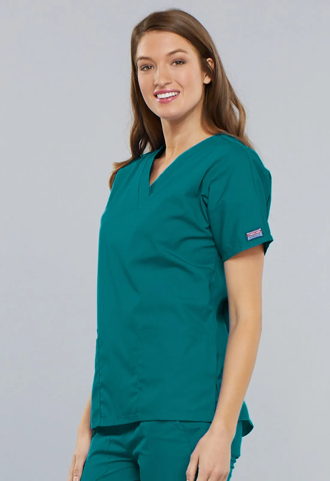 Originals 4700 V-Neck Top Teal Blue
