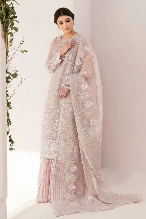 Pakistani Party Dress in Pink Kameez Trouser Style
