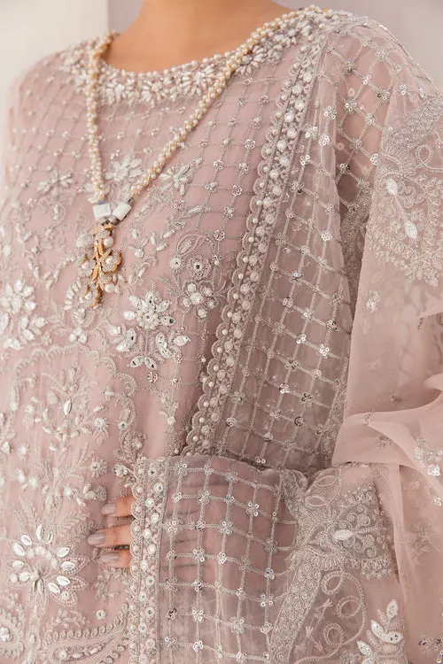 Pakistani Party Dress in Pink Kameez Trouser Style
