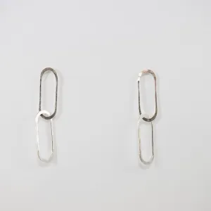 Paperclip Chain Stud Earrings