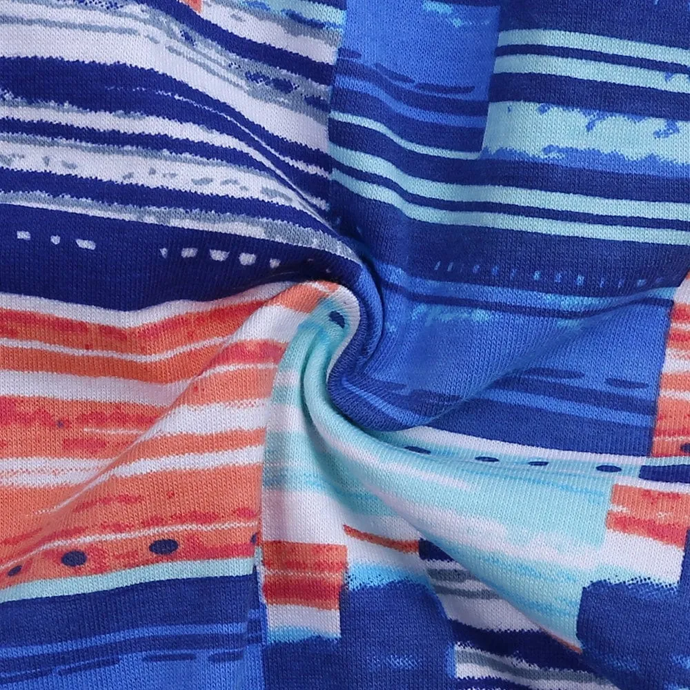Peachy Blue Colour Block Zip Sleepsuit