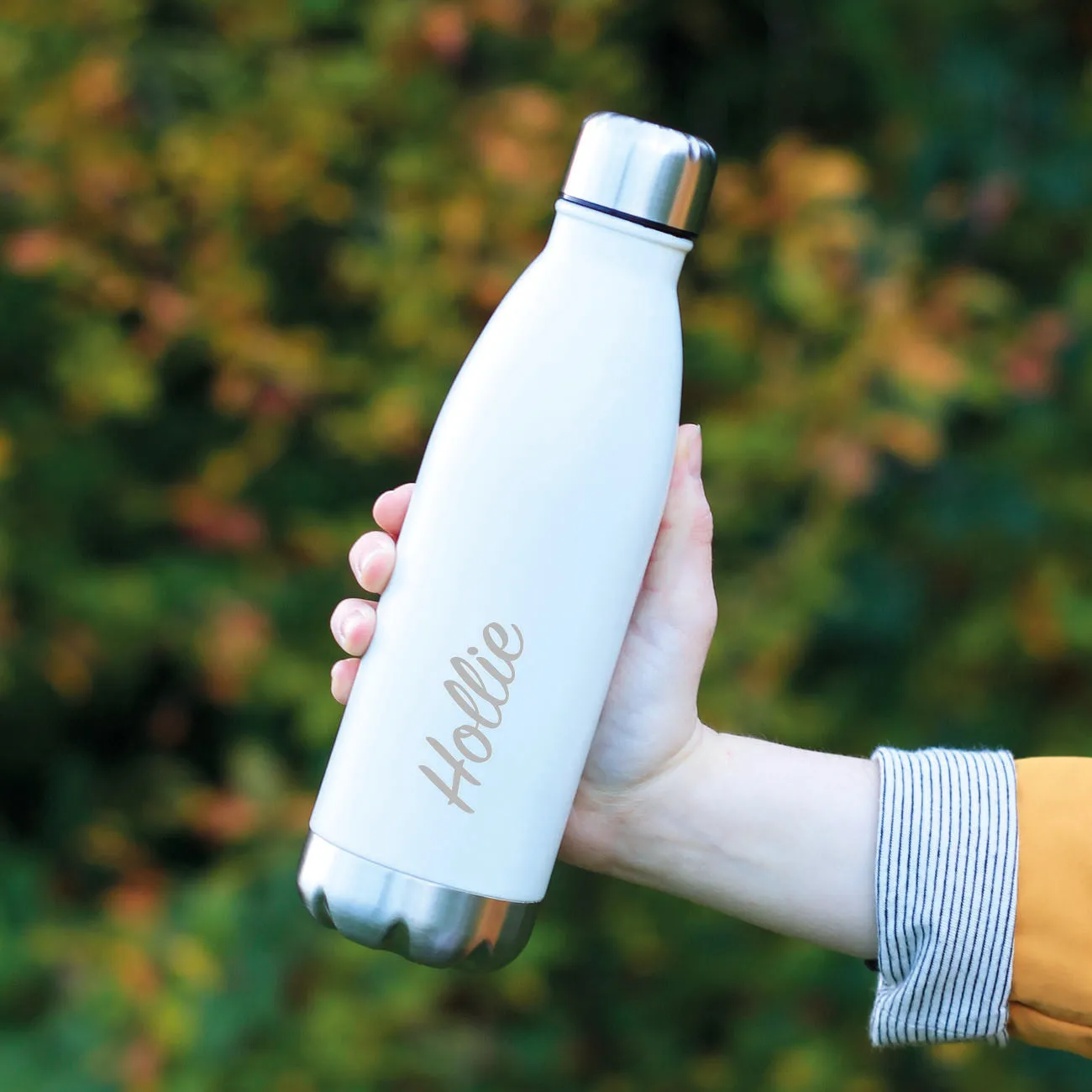 Personalised 500ml Double Walled Stainless Steel Water Bottle