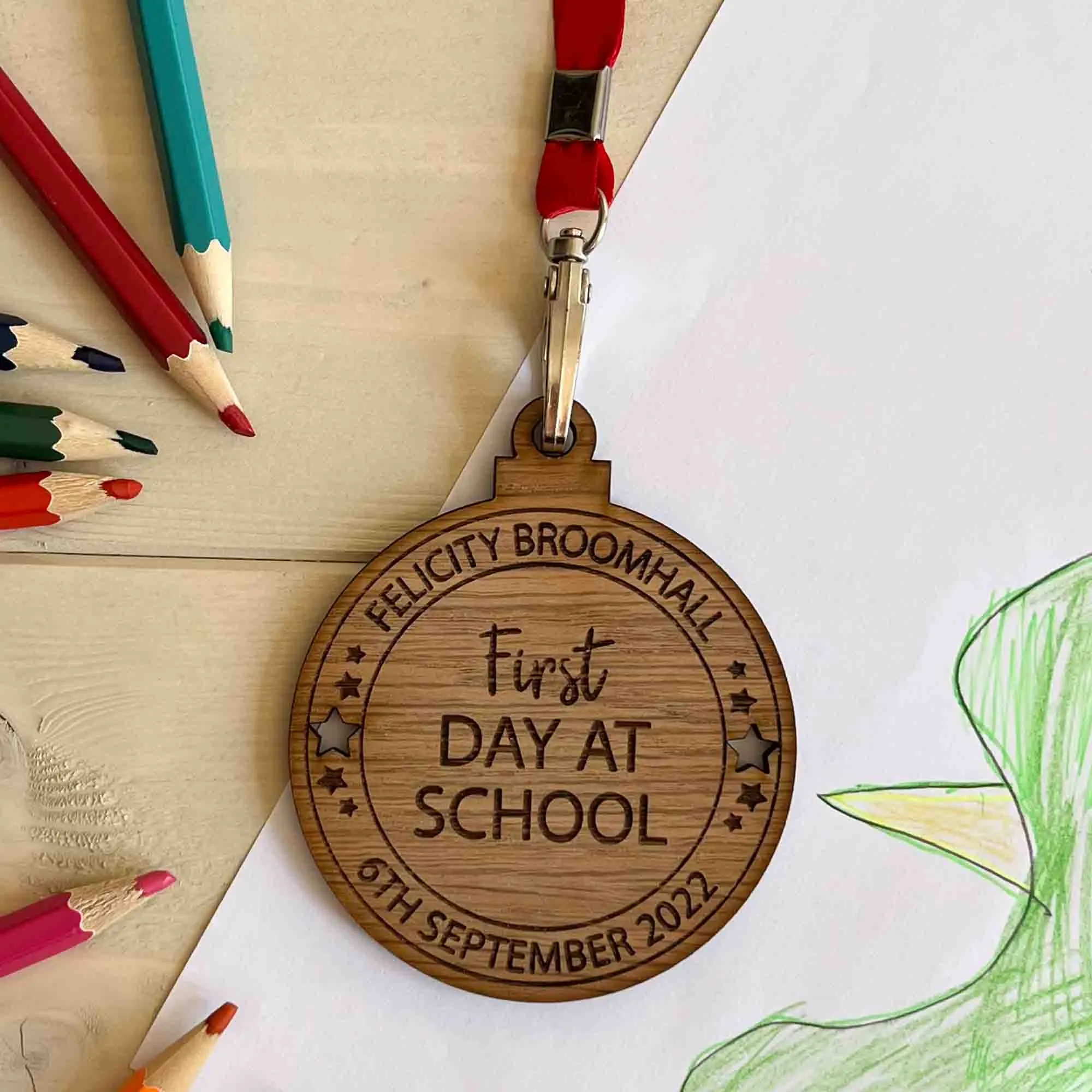 Personalised First Day Of School Medal